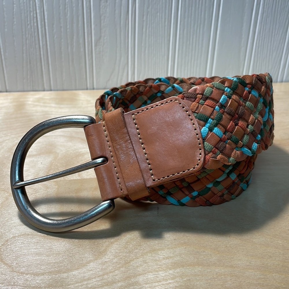 Fossil Multi Weave Genuine Leather Belt - Brown - Picture 13 of 14